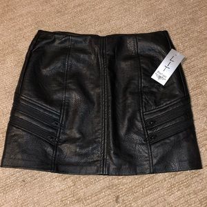 NWT Blank NYC Black Leather Skirt